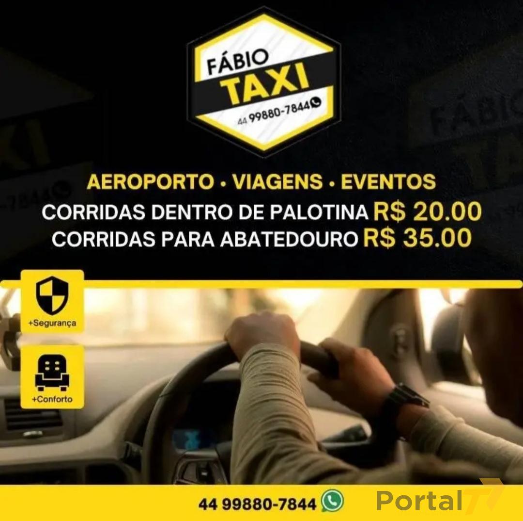Fábio Táxi oferece transporte seguro e com qualidade em Palotina
