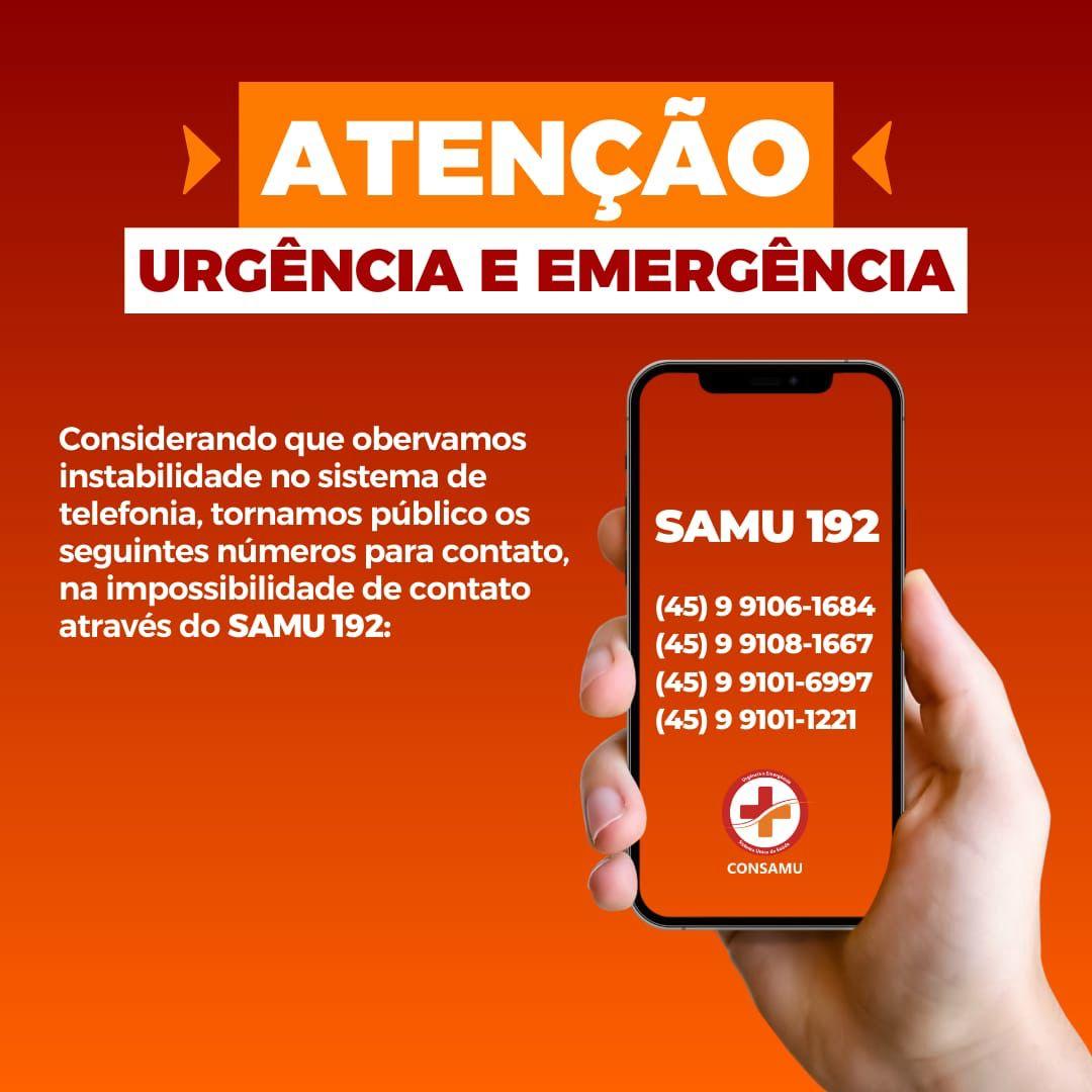 COMUNICADO IMPORTANTE: ATENDIMENTO DE URGÊNCIA E EMERGÊNCIA