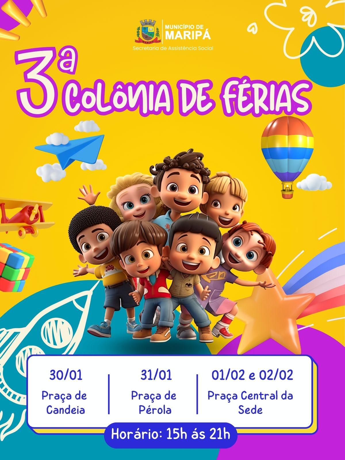 Maripá promove a 3ª Colônia de Férias com muita diversão para as crianças