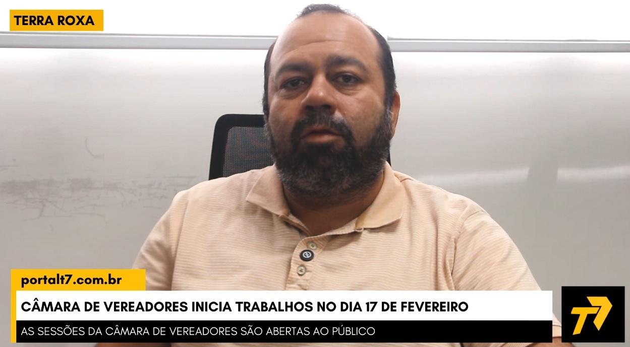 VÍDEO - Presidente da Câmara de Terra Roxa, Helinton Marques, fala sobre início dos trabalhos legislativos