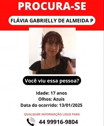 Corpo de adolescente desaparecida em Jesuítas foi encontrado em córrego