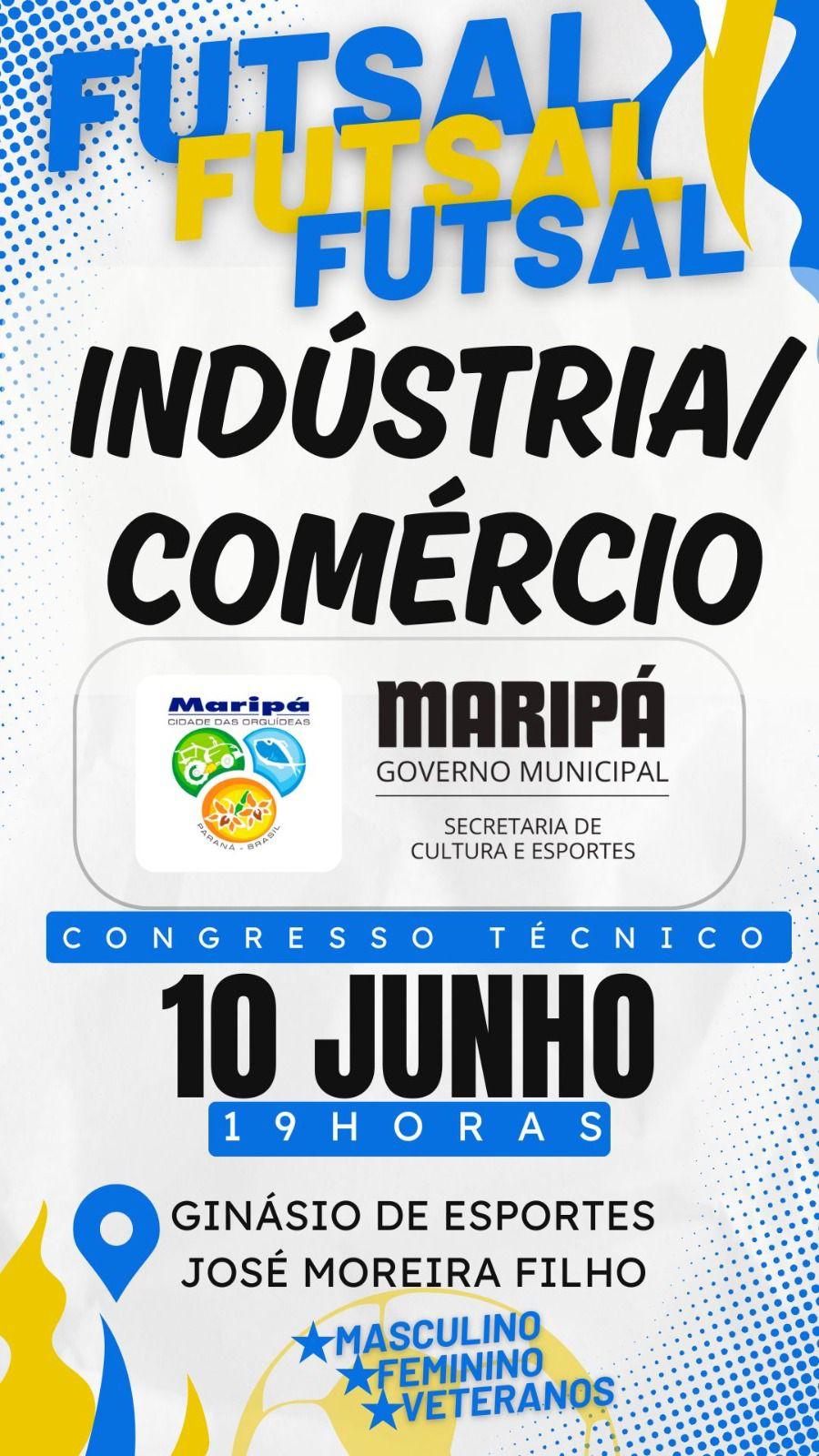 Congresso Técnico do Futsal Indústria/Comércio de Maripá será realizado em 10 de junho
