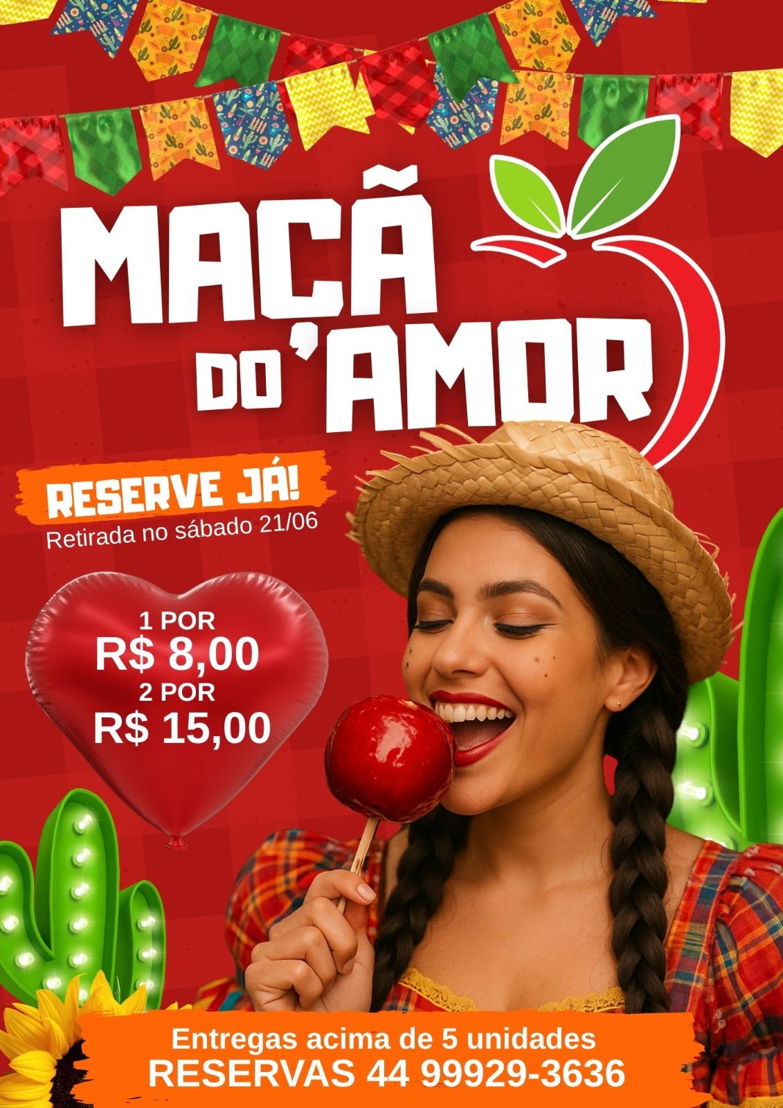 Delícia Junina: Maçã do Amor Está de Volta! Reserve a Sua Agora Mesmo