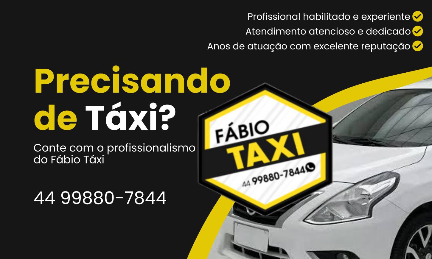 Fábio Táxi se destaca como referência em transporte seguro e confiável na região