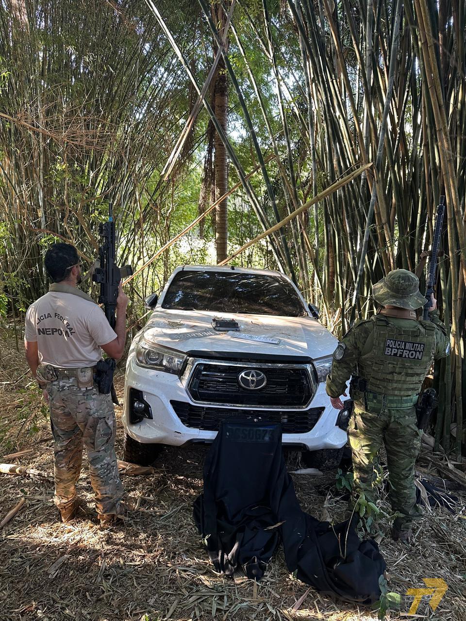 BPFRON e Polícia Federal recuperam caminhonete furtada na zona rural de Guaíra