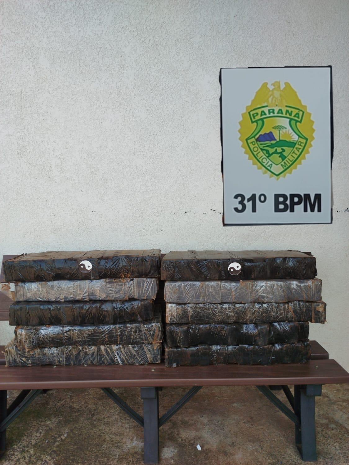 Polícia Militar apreende mais de 100 kg de maconha em Terra Roxa