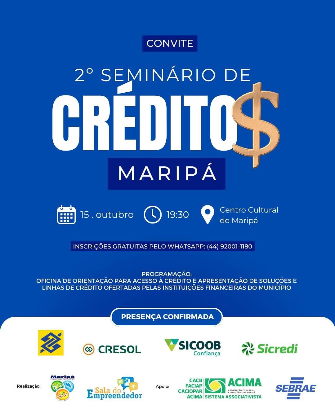 Maripá realiza 2º Seminário de Crédito com foco em oportunidades para empreendedores