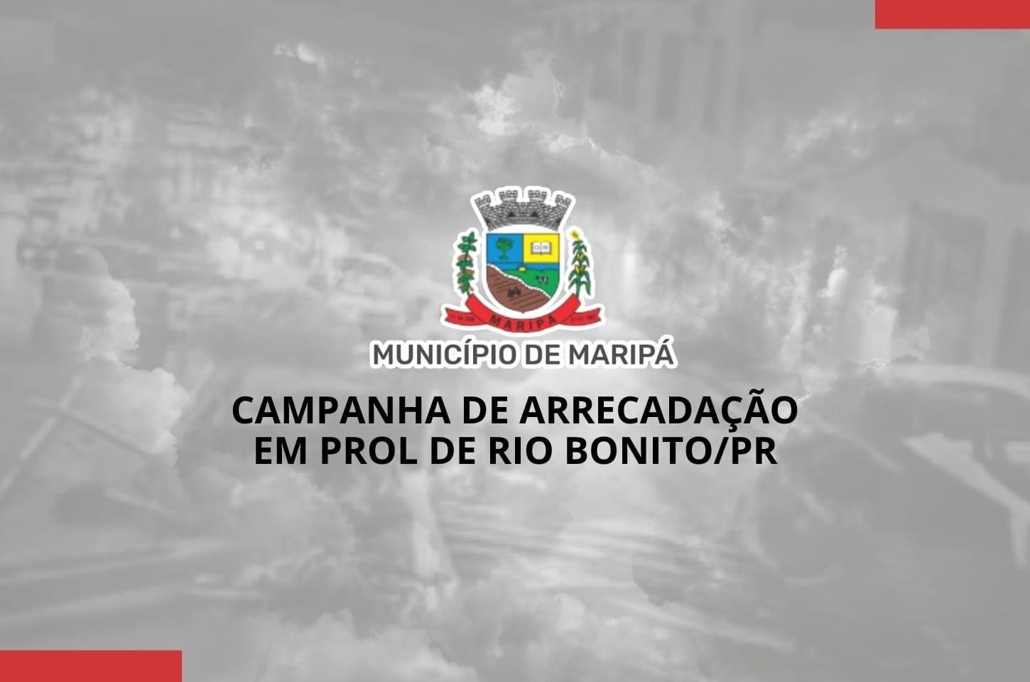 Município de Maripá realiza campanha de arrecadação em prol de Rio Bonito/PR