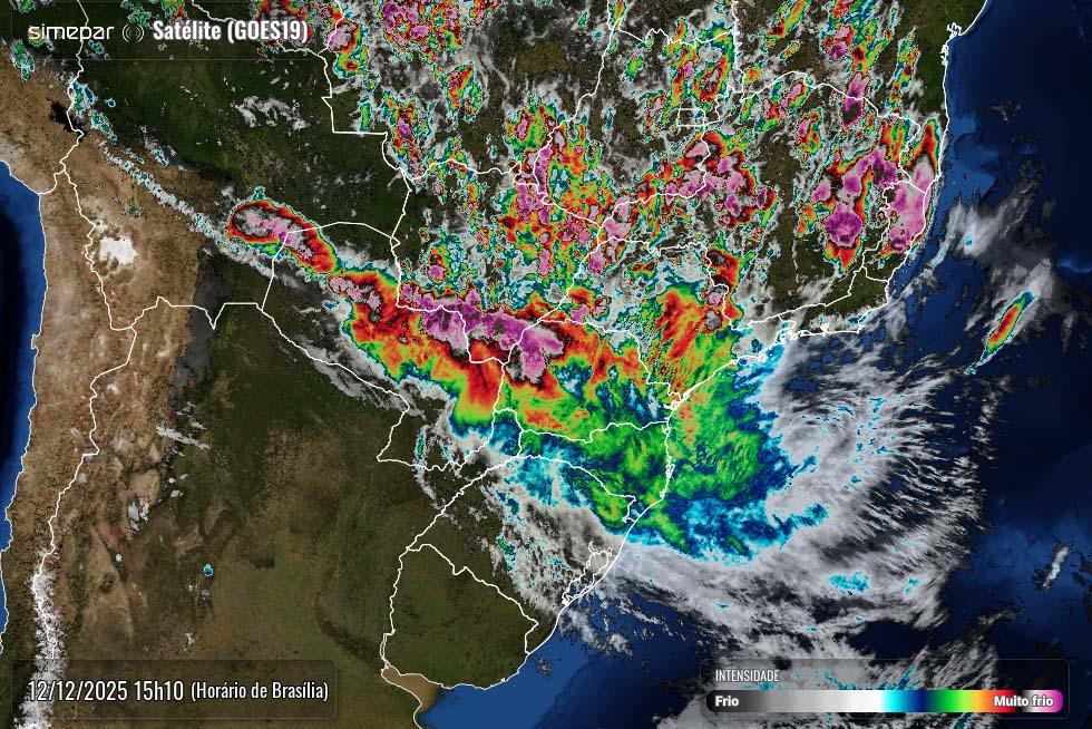Palotina registra 121 mm de chuva na última sexta-feira, e volumes passam de 100 mm no Oeste do Paraná