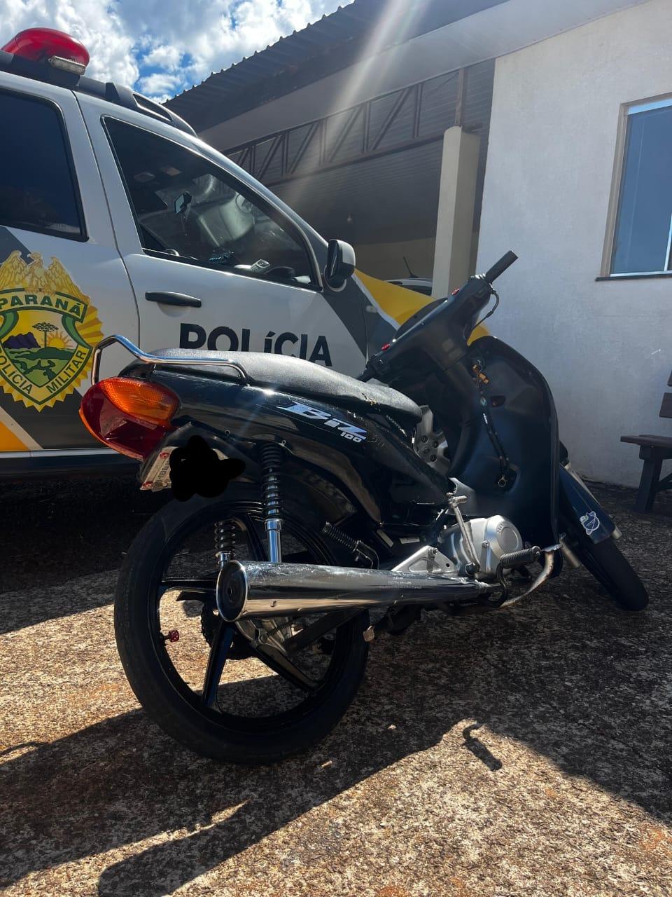 Motocicleta é apreendida durante patrulhamento da PM em Terra Roxa