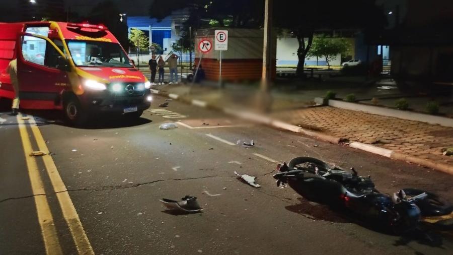Motociclista de 18 anos morre em acidente próximo ao Teatro de Toledo