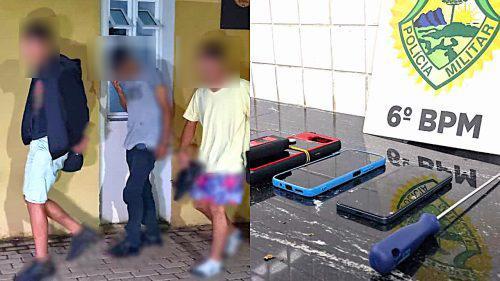 Três jovens de Guaíra são detidos em Cascavel, há suspeita que um furto ou roubo seria cometido na cidade
