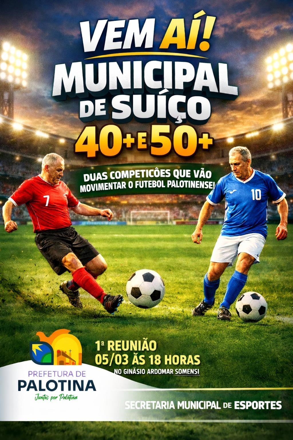 Campeonato Municipal de Suíço 40+ e 50+ promete movimentar o esporte em Palotina