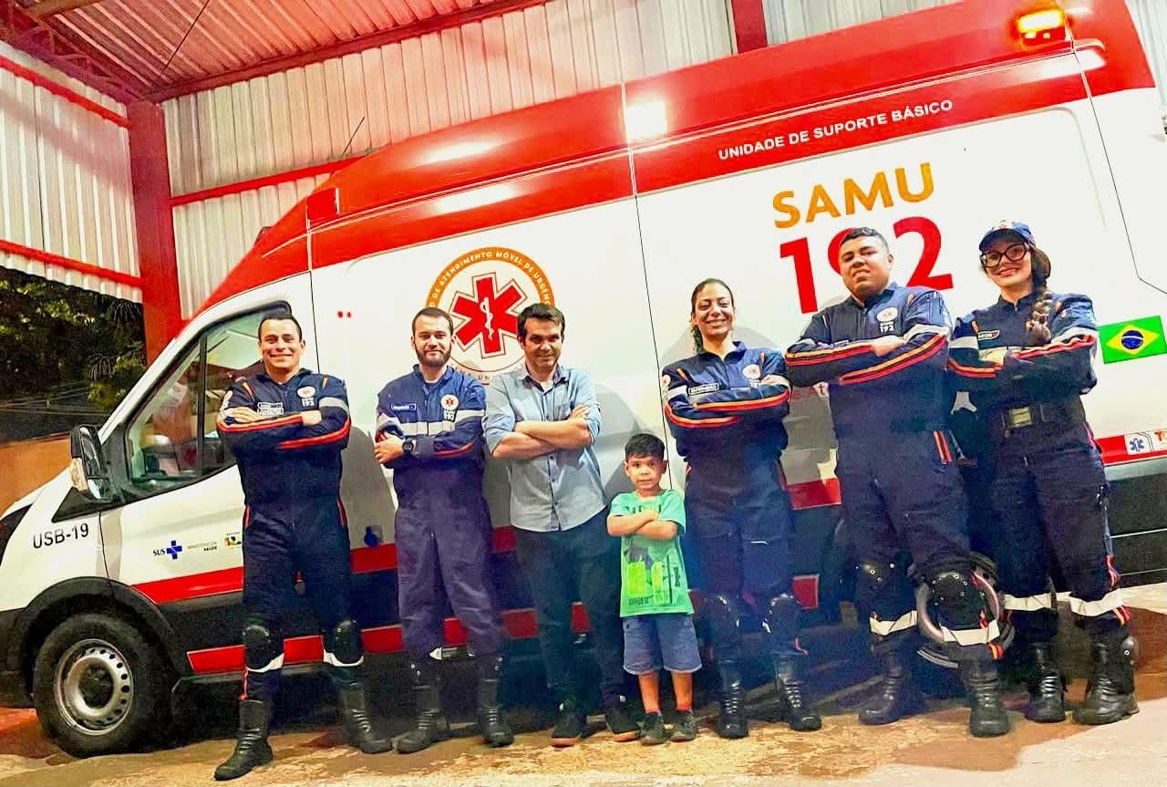 Entre sirenes e sorrisos: menino conhece o SAMU e inspira equipe em Palotina