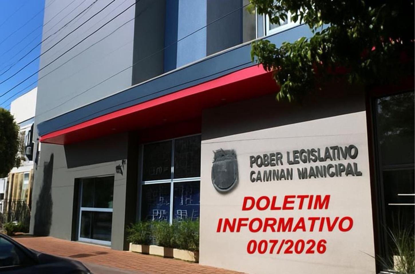 Boletim Informativo 007/2026 da Câmara Municipal de Palotina