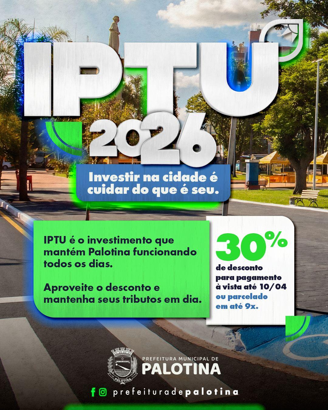 Correios iniciam distribuição do carnê do IPTU 2026 de Palotina
