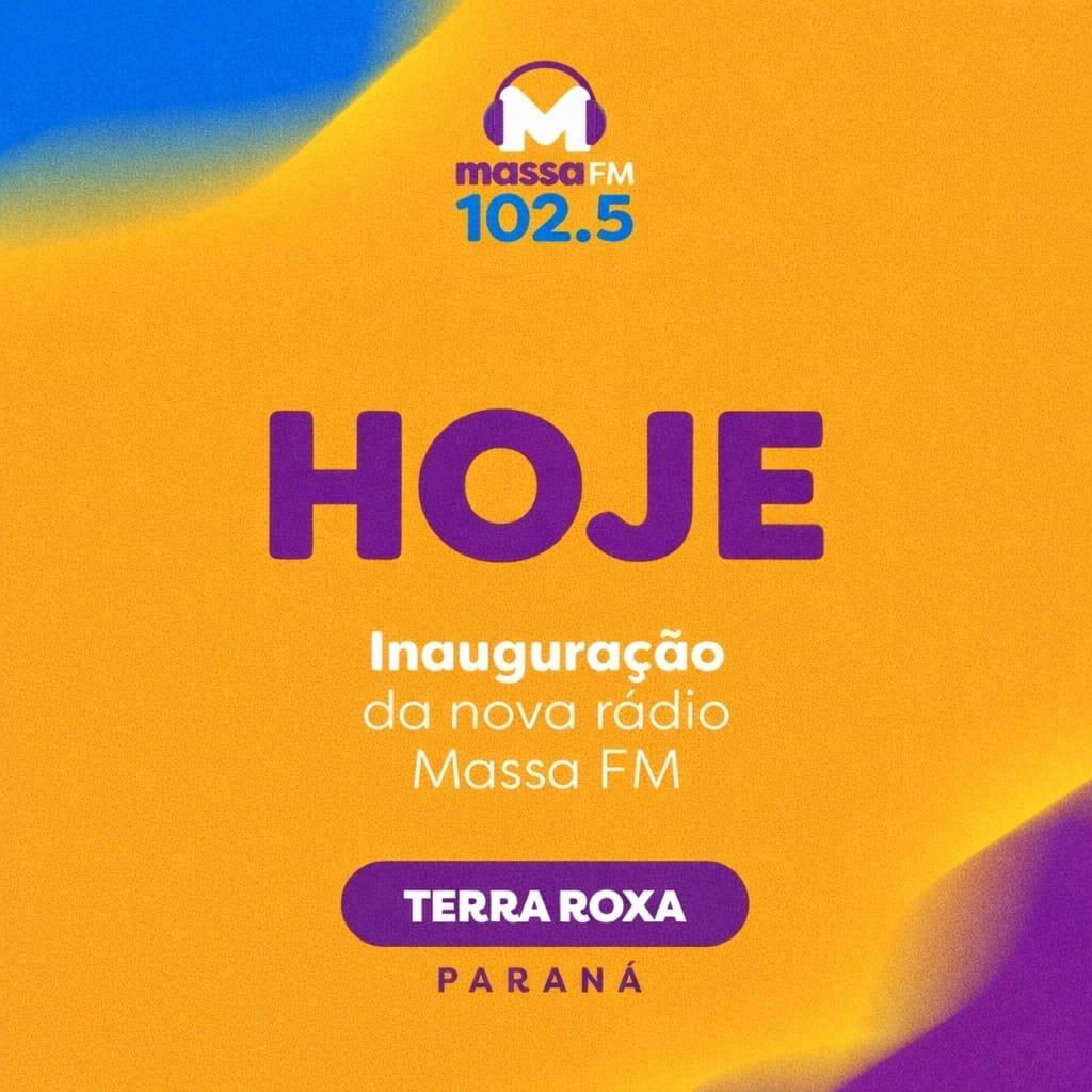 Massa FM Terra Roxa estreia hoje na frequência 102.5 e promete agitar programação local