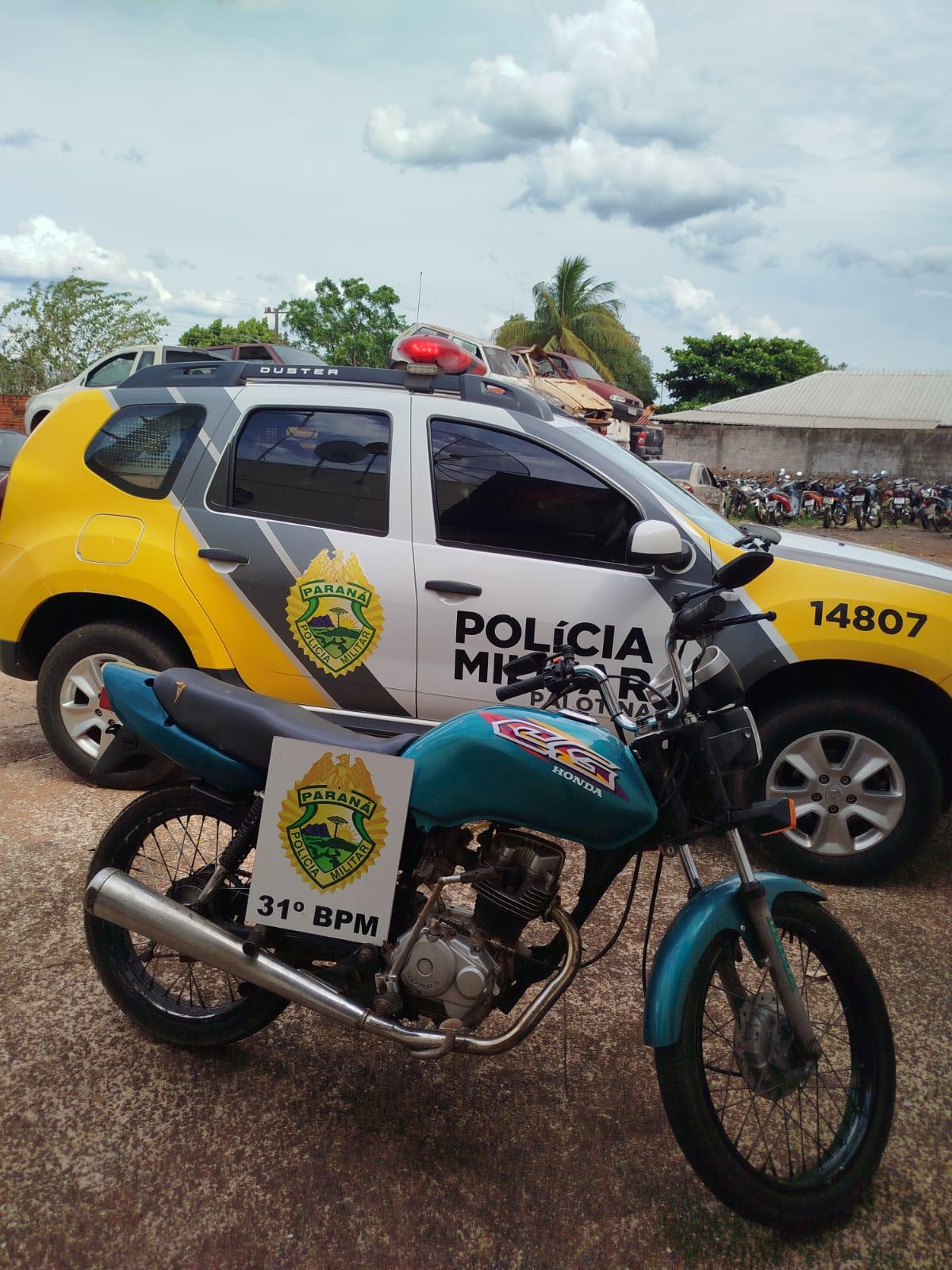 Motociclista sem CNH é abordado e tem veículo apreendido pela Polícia Militar em Terra Roxa