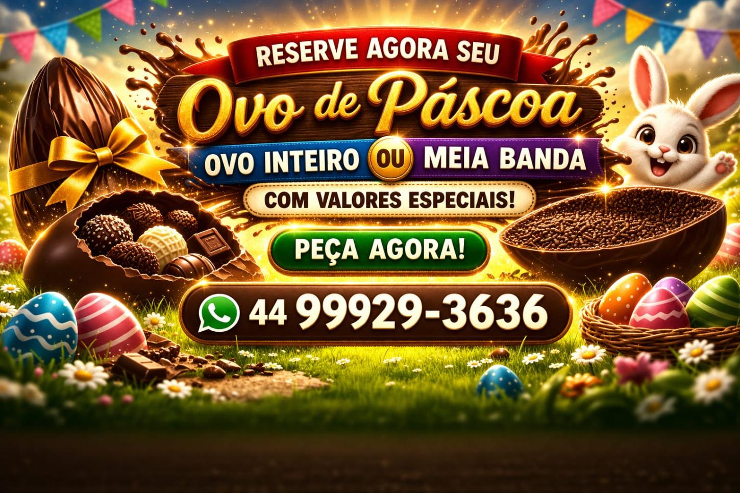 Páscoa com sabor especial: reserve já seu ovo artesanal e surpreenda!