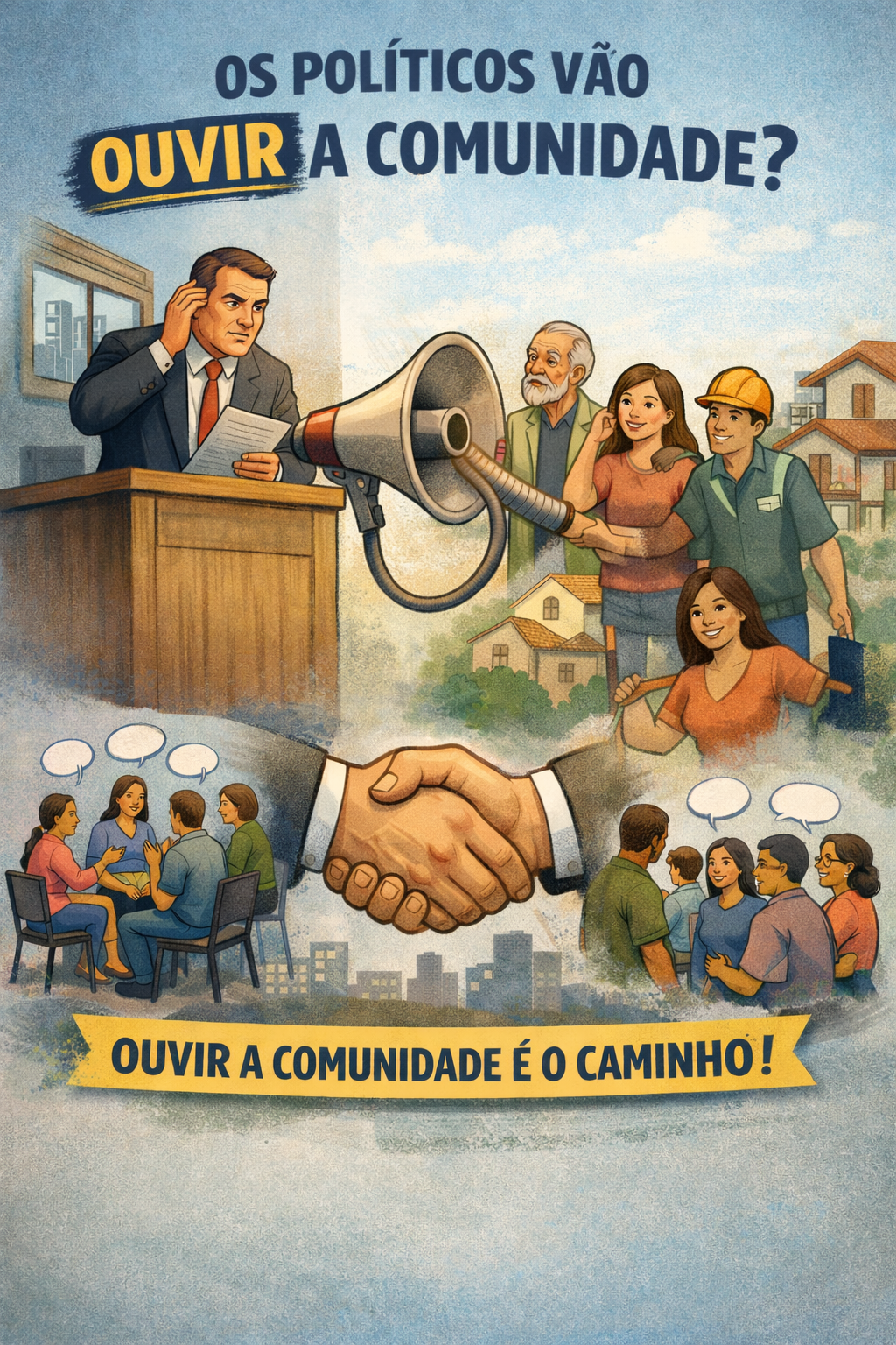 Será que um dia os políticos vão, de fato, procurar ouvir a comunidade para saber o que é bom para a população?