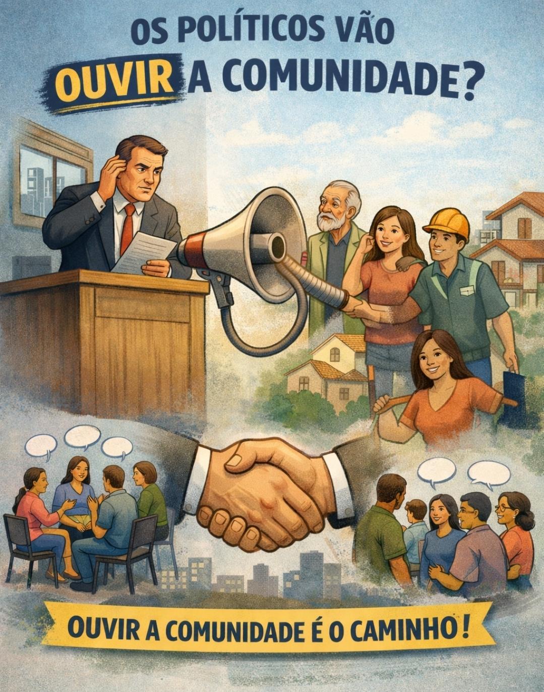Será que um dia os políticos vão, de fato, procurar ouvir a comunidade para saber o que é bom para a população?