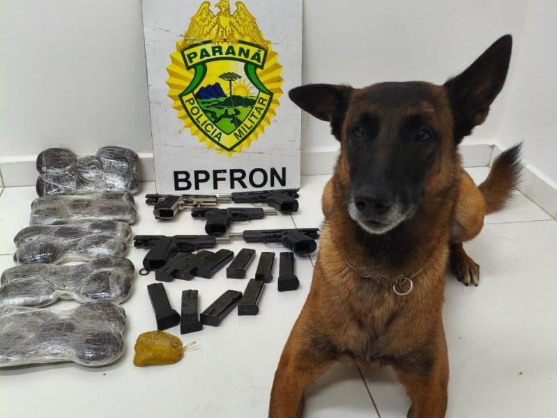 Jovens são detidas em Guaíra com drogas e cinco armas presas ao corpo