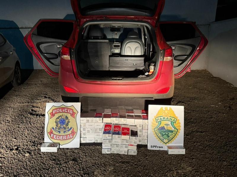Polícia localiza 108 celulares em fundo falso de veículo em Guaíra