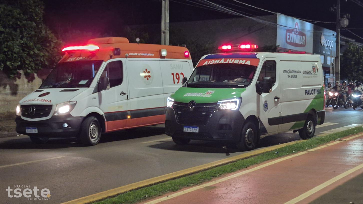 Queda de moto é registrada na noite desta quinta-feira em Palotina