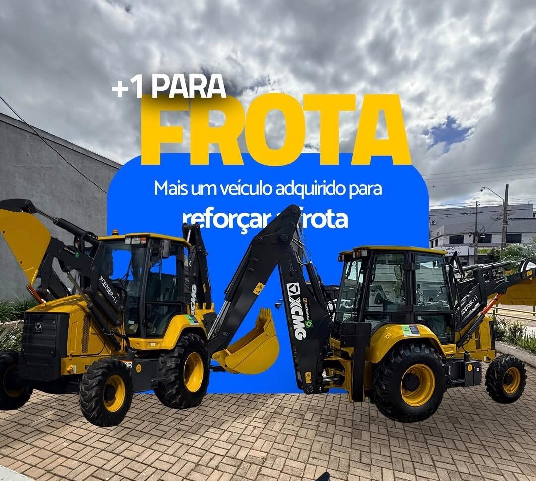 Terra Roxa reforça frota com nova retroescavadeira para serviços urbanos