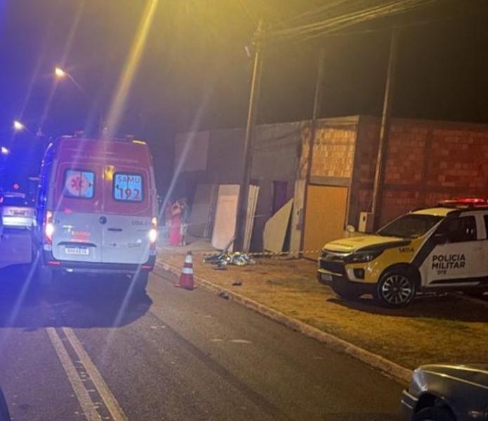 Tragédia em Guaíra: Homem morre e mulher fica gravemente ferida em atropelamento