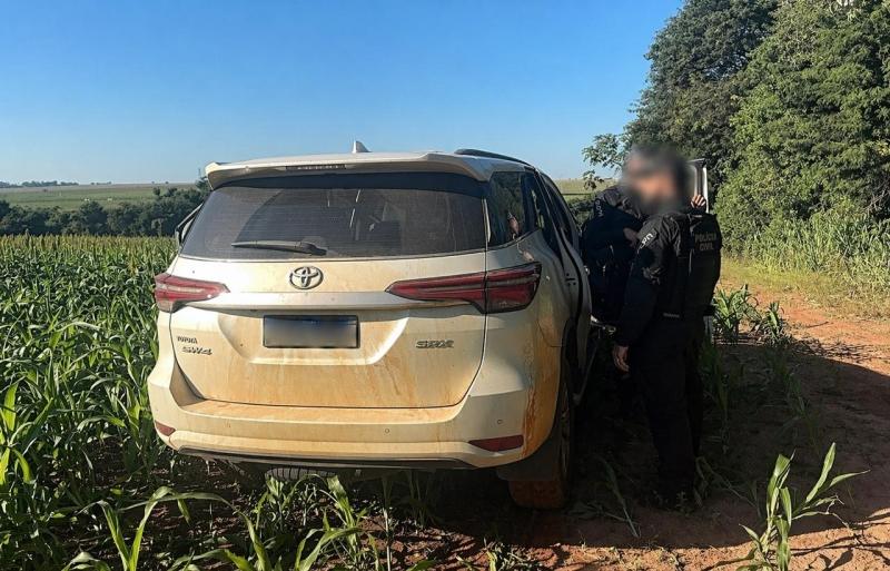 Voltando de Operação, Polícia Civil de Guaíra localiza caminhonete furtada