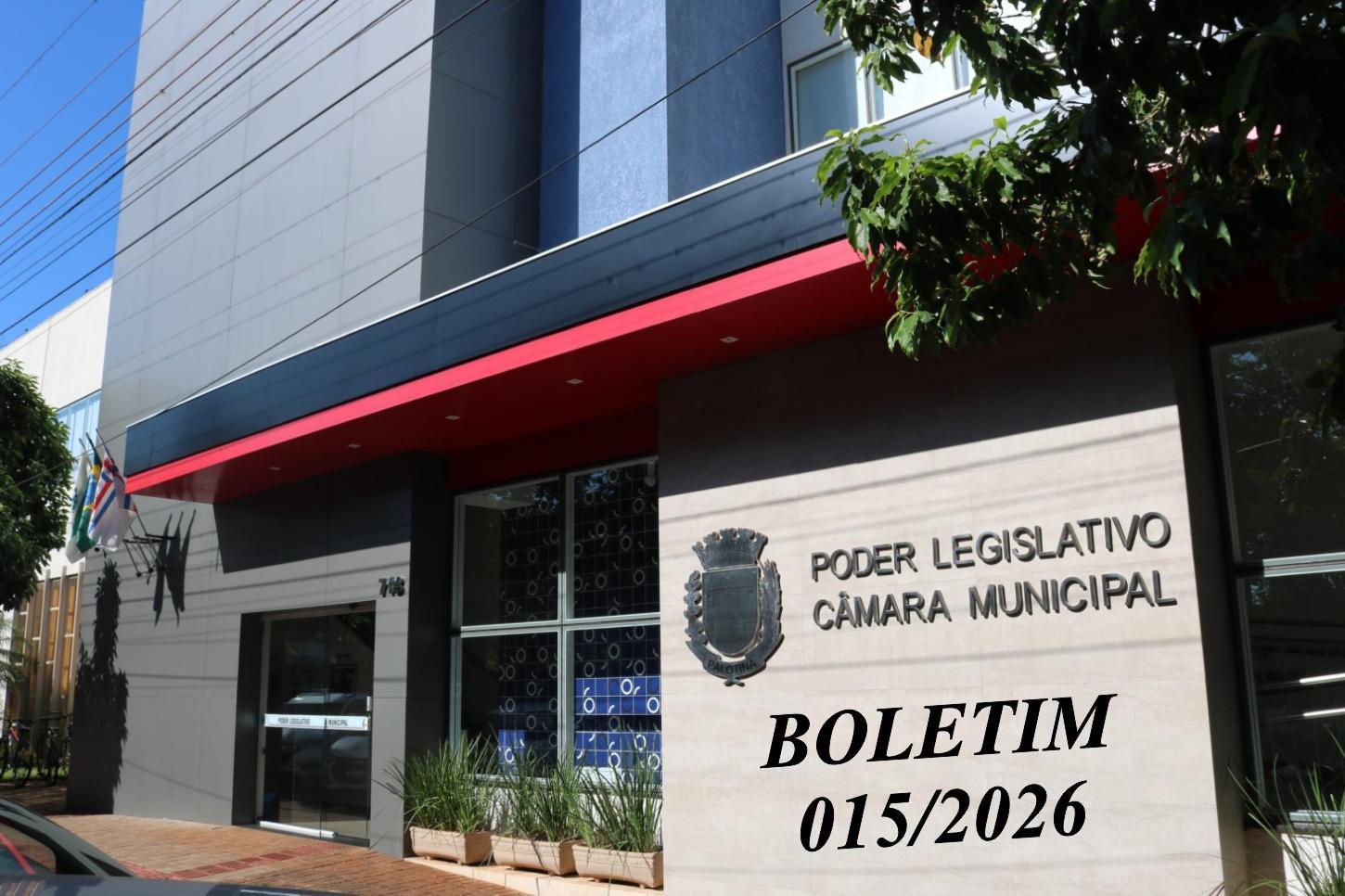 15ª SESSÃO ORDINÁRIA CÂMARA DE VEREADORES DE PALOTINA – 11 DE MAIO DE 2026