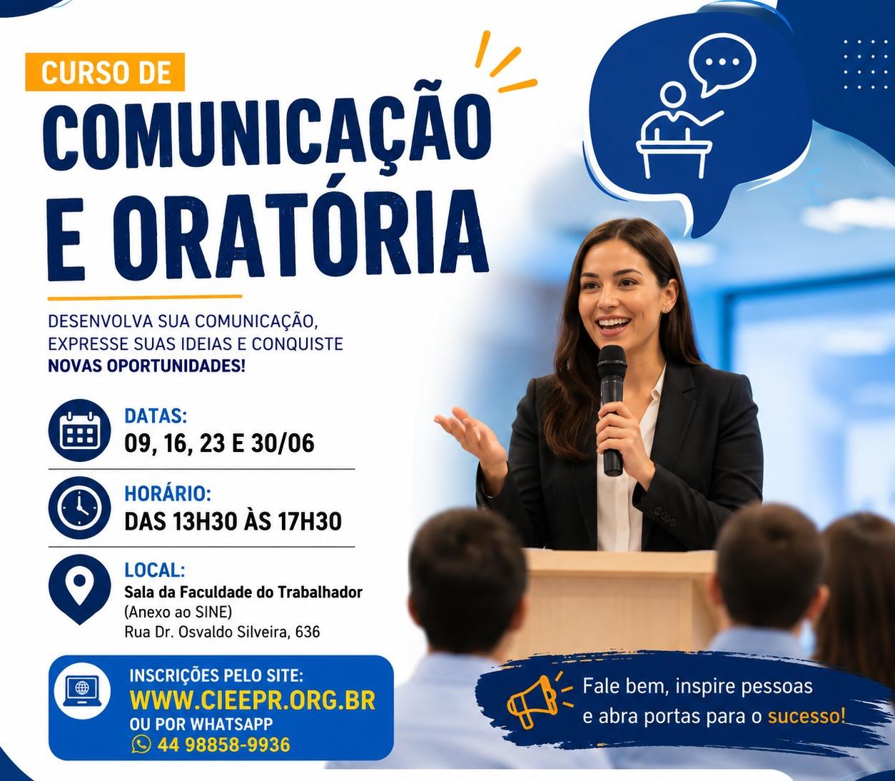 CIEE realizará dois cursos gratuitos em parceria com a Prefeitura de Palotina