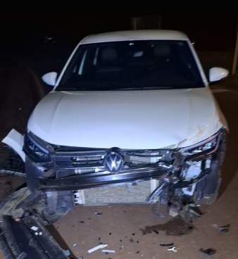 Colisão entre Amarok e Virtus deixa um ferido na PR-182 entre Palotina e Maripá
