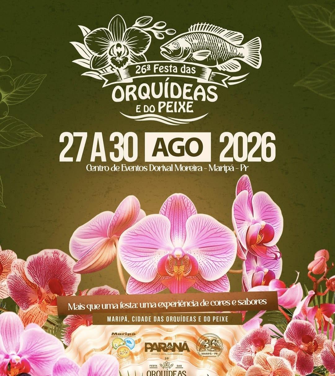 Maripá já vive a expectativa para a 26ª Festa das Orquídeas e do Peixe
