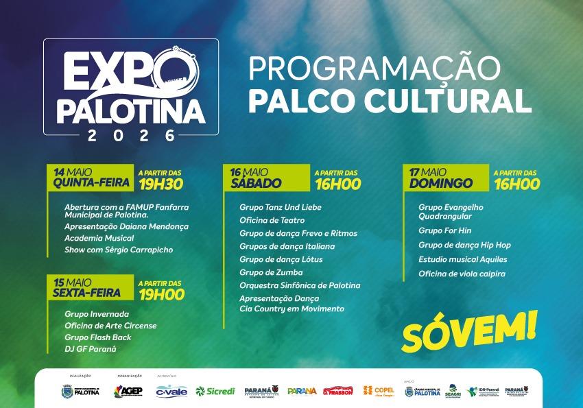 Palco Cultural valoriza artistas locais durante a Expo Palotina 2026
