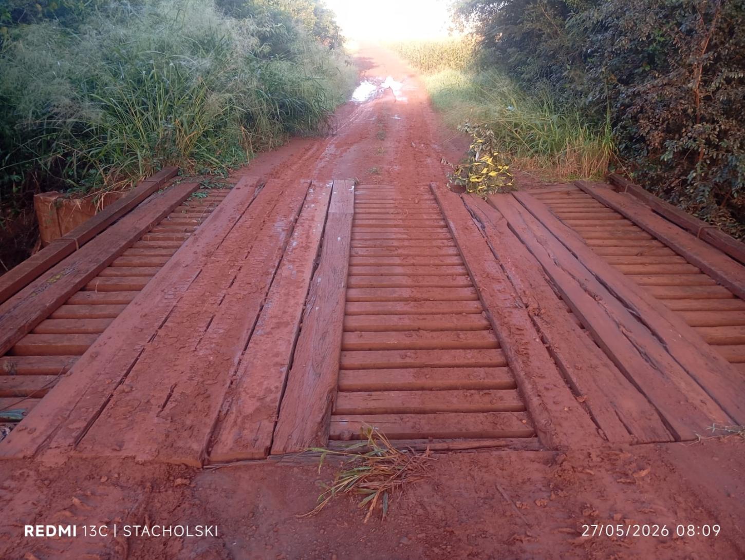 Prefeitura de Palotina recupera ponte na região de Caravággio