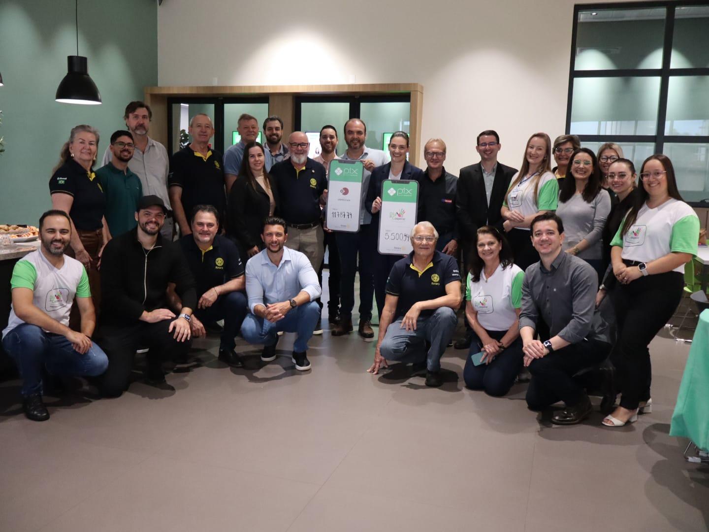 Rotary Club de Palotina Pioneiro realiza repasse de recursos arrecadados na Expo Palotina