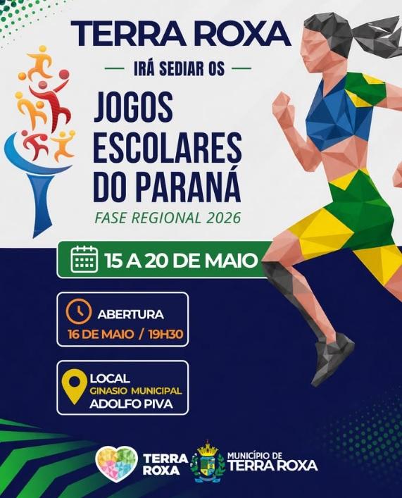 Terra Roxa inicia Jogos Escolares 2026 com abertura oficial neste sábado