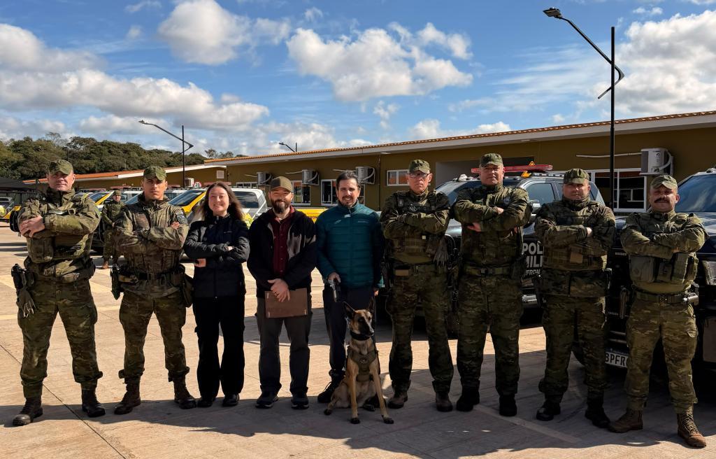BPFRON recebe em Guaíra visita do cônsul-geral dos Estados Unidos