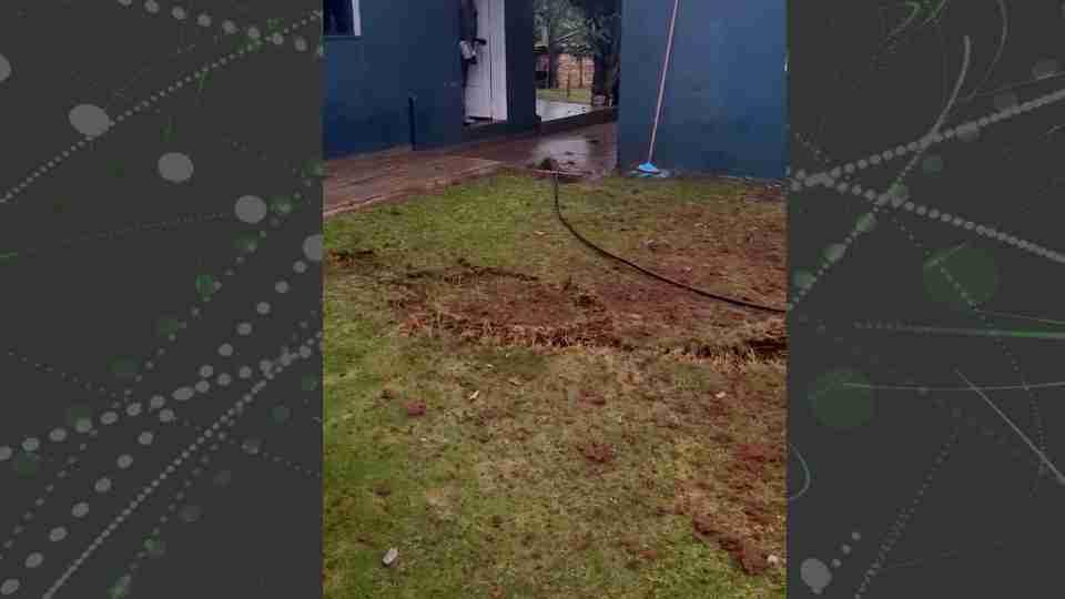 'Foi bem assustador': raio abre buraco no chão e destrói parte de casa em Cascavel