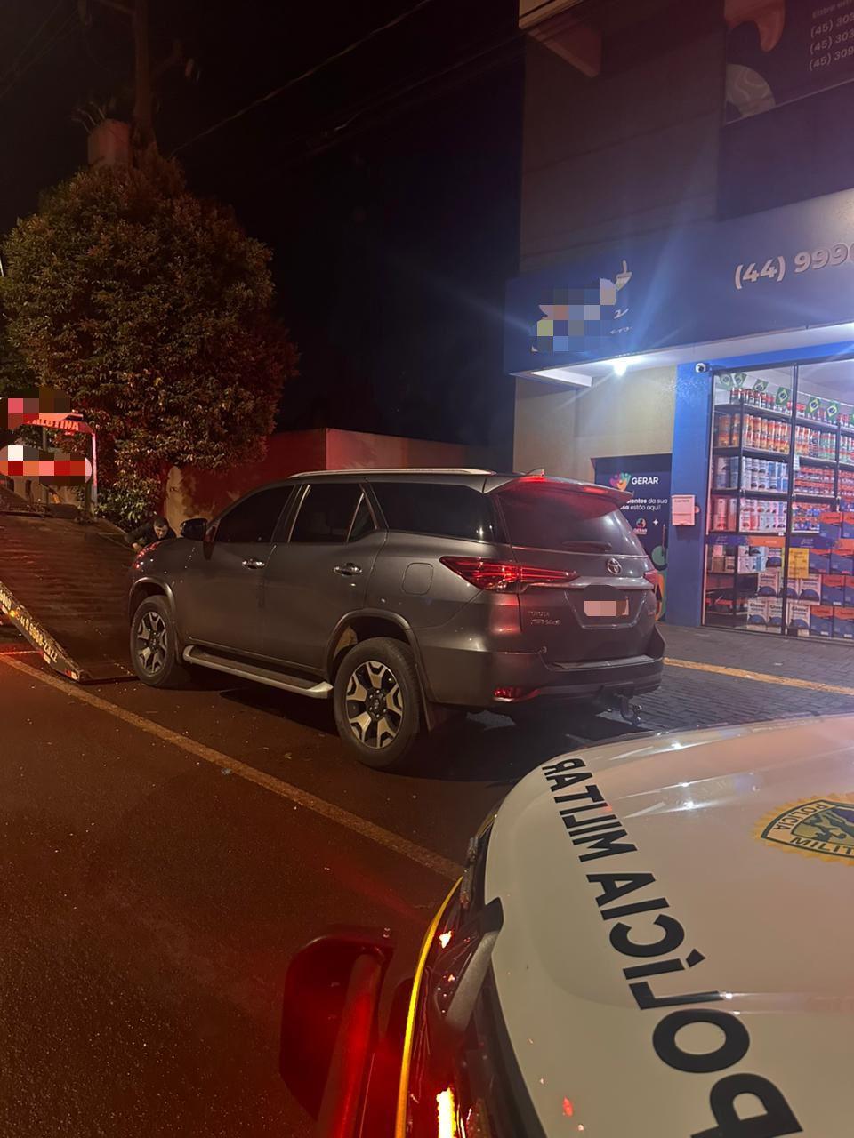 Hilux furtada em Goioerê é recuperada em Palotina pela PM após perseguição estratégica
