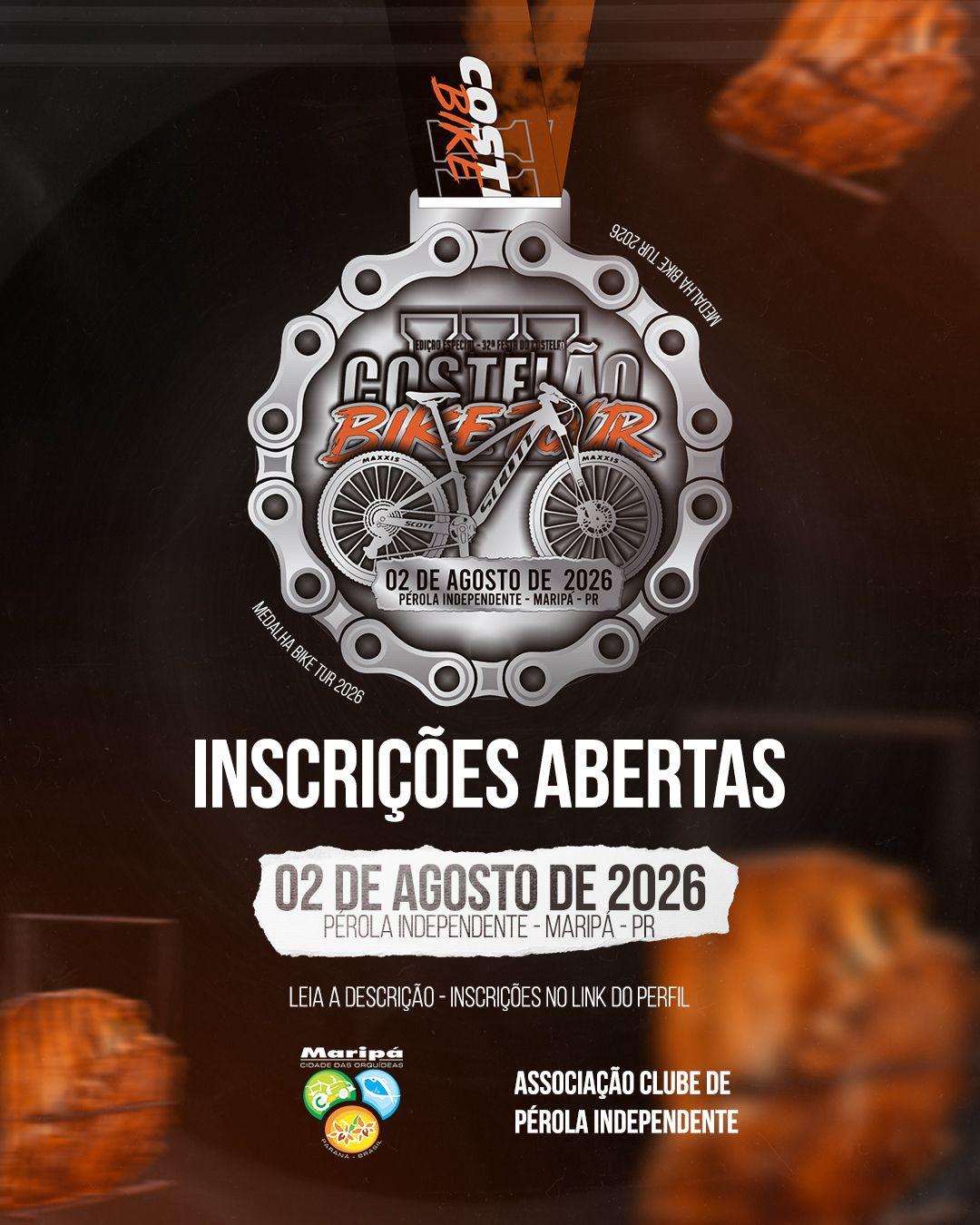 Inscrições estão abertas para o 3º Costelão Bike Tour no município de Maripá