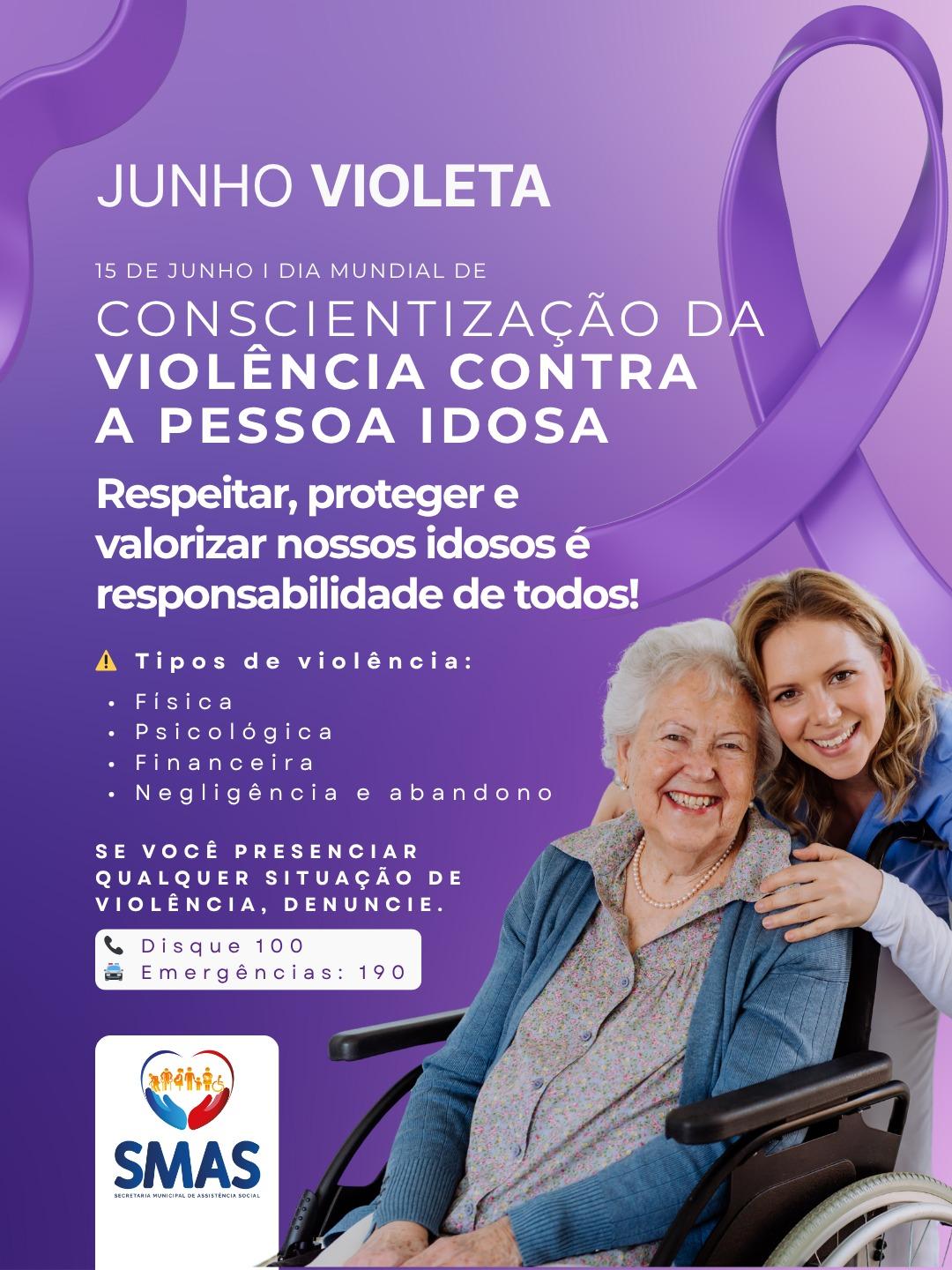  Junho Violeta reforça conscientização e combate à violência contra a pessoa idosa em Palotina