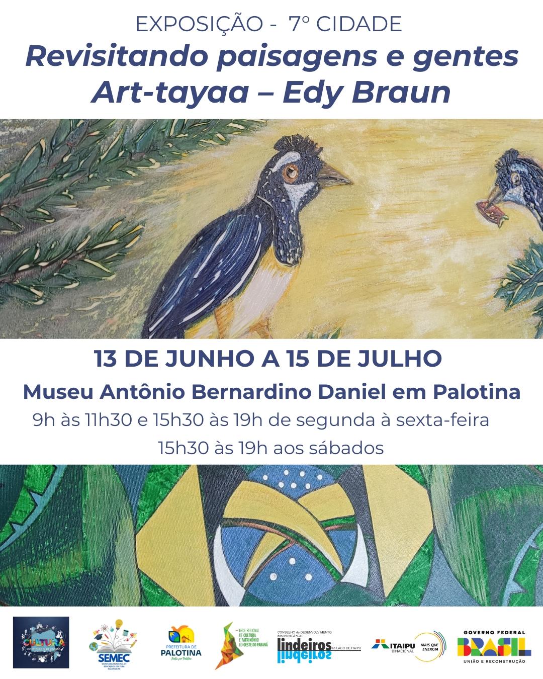 Museu de Palotina recebe exposição “Revisitando Paisagens e Gentes”, da artista Edy Braun