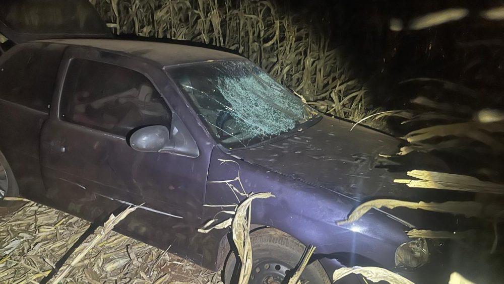 Gol tomba na PR-182 entre Toledo e Maripá e motorista fica ferido
