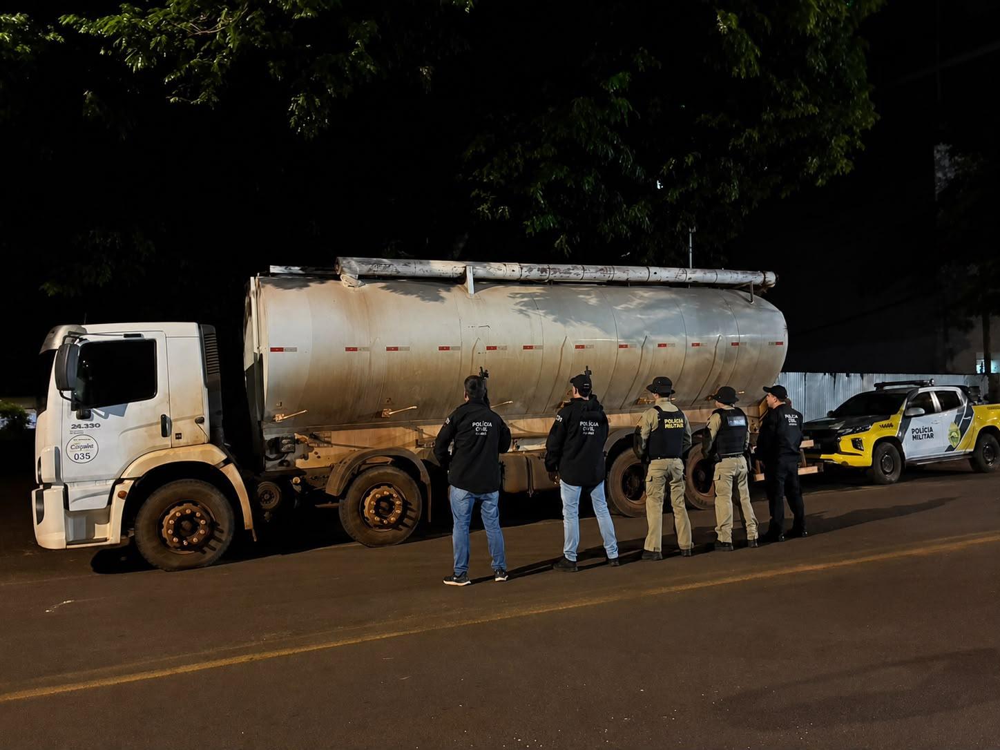 Operação integrada prende três pessoas por tentativa de furto de carga de ração em Palotina