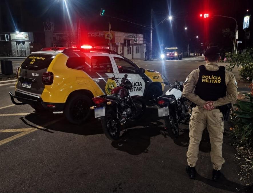 PM apreende duas motocicletas com irregularidades durante patrulhamento em Palotina