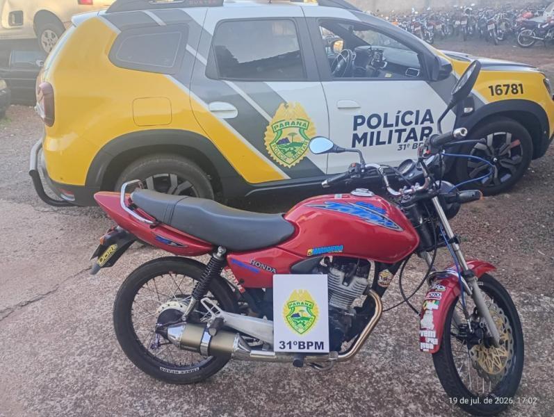 PM apreende duas motos por irregularidades em menos de uma hora em Terra Roxa