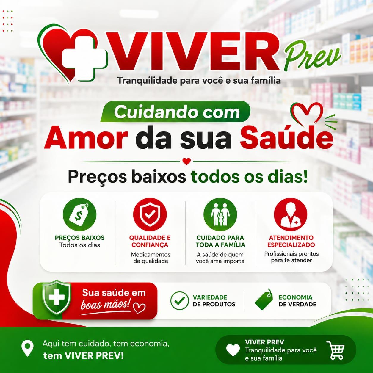 Viver Prev oferece atendimento de qualidade, farmácia de manipulação e preços baixos em Palotina